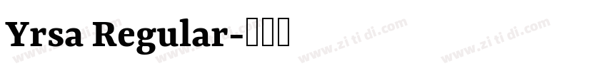 Yrsa Regular字体转换
